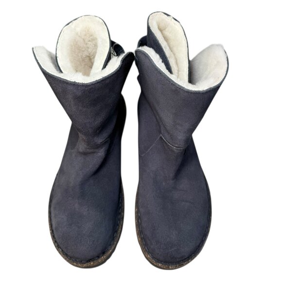 Birkenstock Shearling Suede Winter Boots Women’s 7 NWT | Graphite Gray Leather - Picture 1 of 8